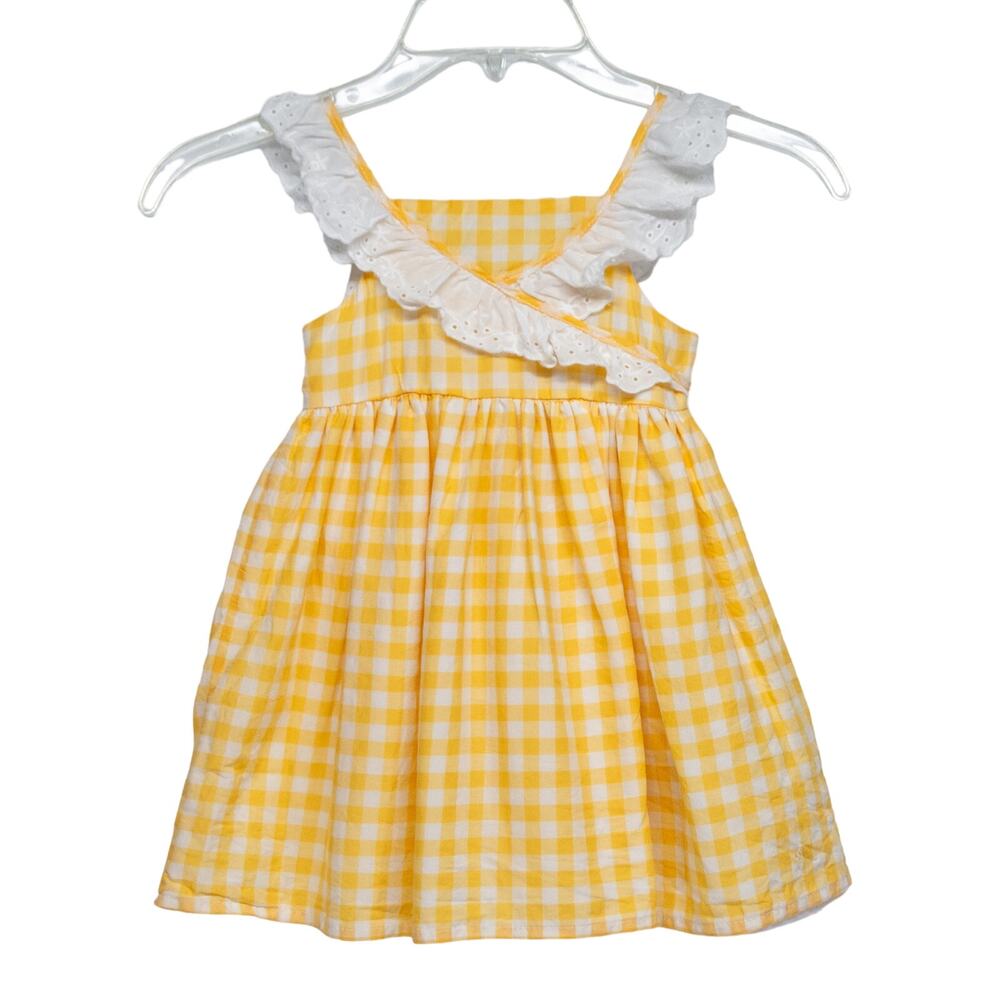 Toddler Girls Dress 2T TOMMY BAHAMA Yellow Checked Sleeveless Sundress